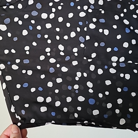 Torrid Office zip front dolman polka dota blouse size 0X - Picture 6 of 8